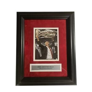 Joel Quenneville Chicago Blackhawks Signed Live Autographed Raising Stanley Cup